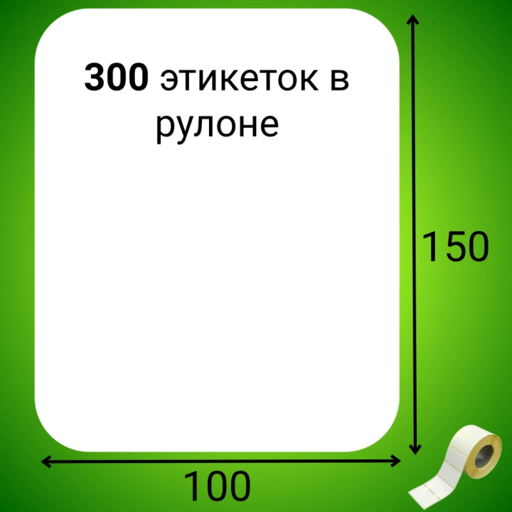 Термоэтикетка ЭКО 100*150 мм (300шт/рул)